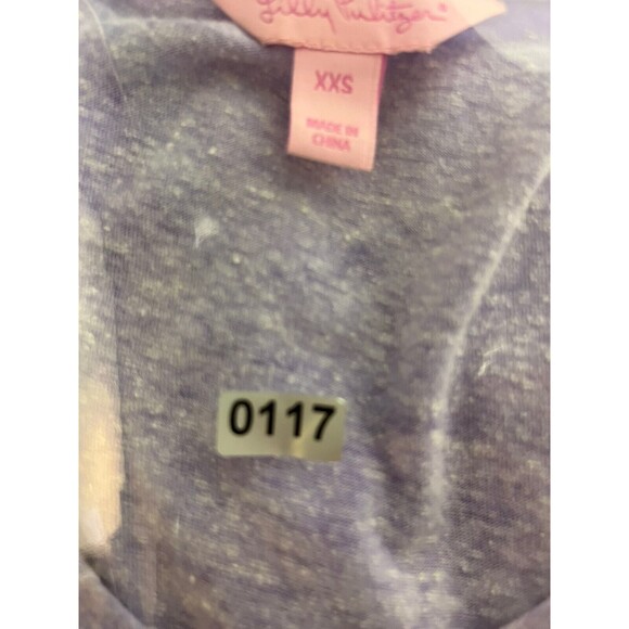 Lilly Pulitzer T Shirt Womens XXS - Comfy, soft Tabbed sleeves lavender Linen - Picture 8 of 9